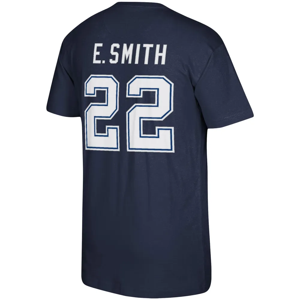 T-shirt pour homme Emmitt Smith Mitchell & Ness Navy Dallas Cowboys Retired Player Name Number