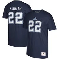 Men's Mitchell & Ness Emmitt Smith White Dallas Cowboys Retired Player Name & Number Long Sleeve Top