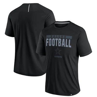 T-shirt Fanatics pour homme Dallas Cowboys Blackout Defender noir