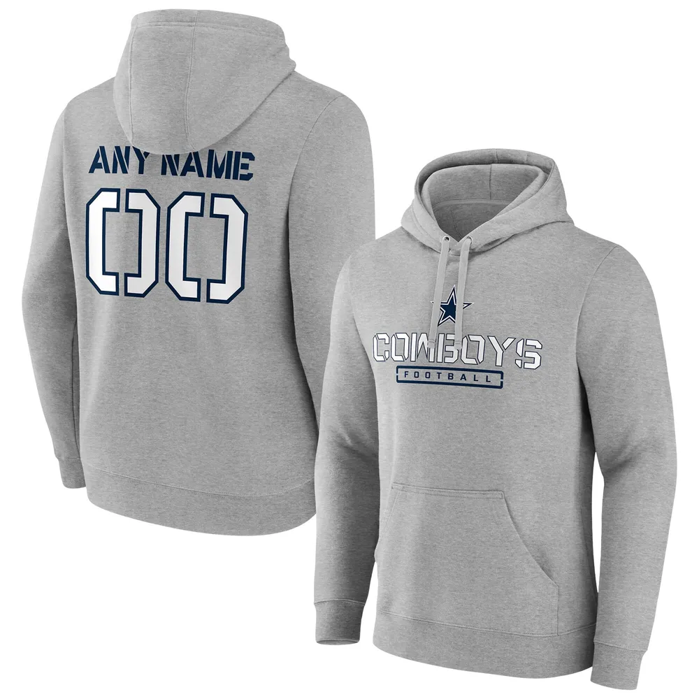 Lids Dallas Cowboys Fanatics Branded Team Authentic Custom Pullover Hoodie  - Heathered Gray