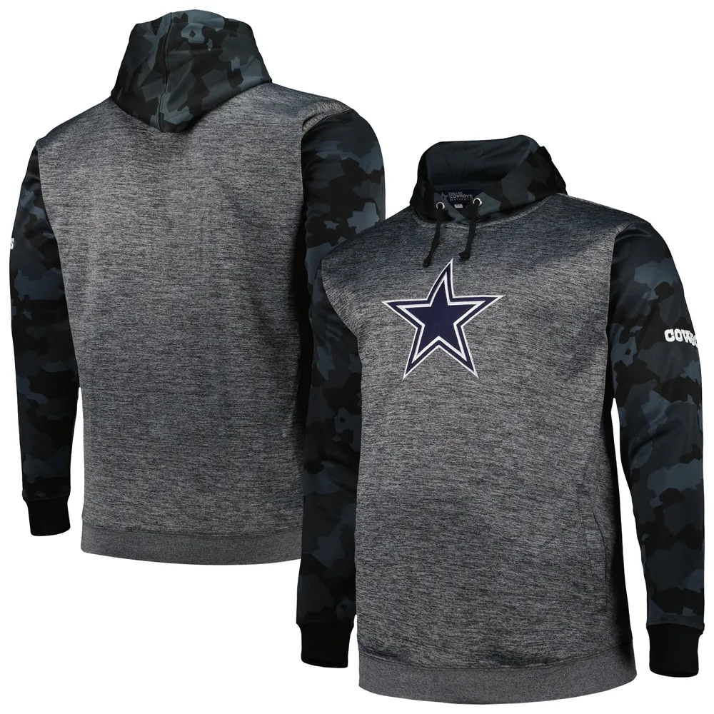 Men's Fanatics Branded Heather Charcoal Dallas Cowboys Camo Pullover Hoodie