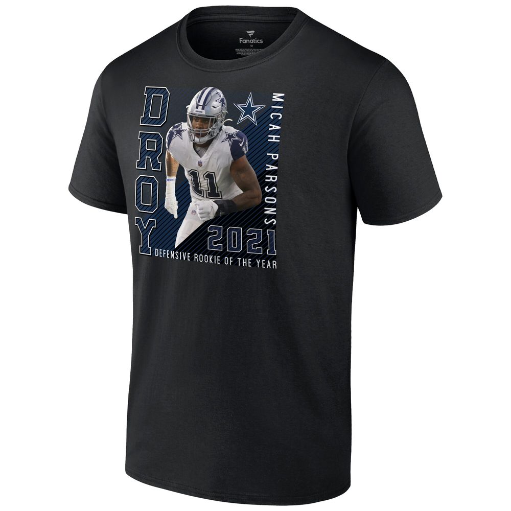 Fanatics Branded Men's Fanatics Branded Micah Parsons Black Dallas Cowboys  2021 NFL Defensive Rookie of the Year - T-Shirt