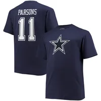 Men's Fanatics Branded Micah Parsons Navy Dallas Cowboys Big & Tall Player Name & Number T-Shirt