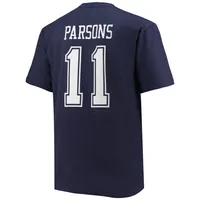 Micah Parsons Dallas Cowboys Men's Navy Name & Number Logo T-Shirt 