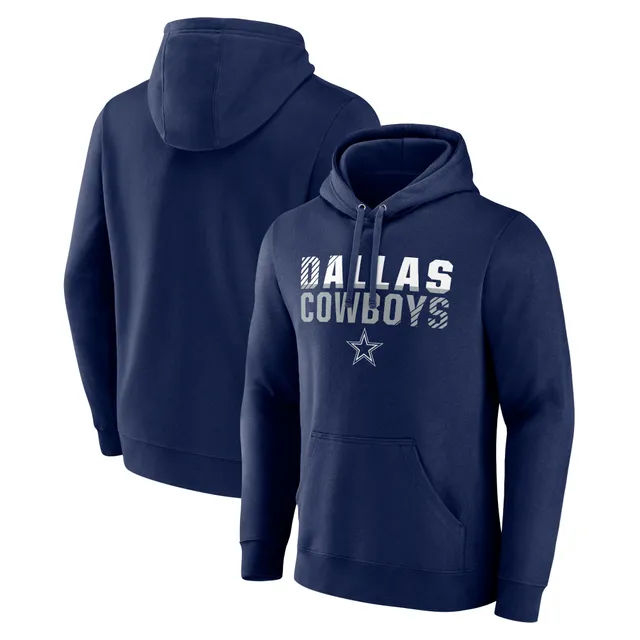 Dallas Cowboys Fanatics Branded Team Authentic Personalized Name & Number  Pullover Hoodie - Navy