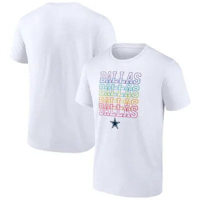 Men's Chicago Cubs Fanatics Branded White Logo City Pride T-Shirt