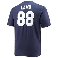 T-shirt avec nom et numéro de joueur Fanatics CeeDee Lamb Navy Dallas Cowboys pour hommes