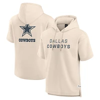 Sweat à capuche manches courtes pour homme Fanatics Cream Dallas Cowboys Elements Future Ground Lettering