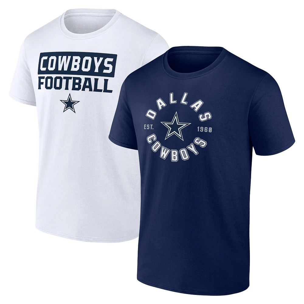 Pack combiné de t-shirts Fanatics Dallas Cowboys Serve pour hommes