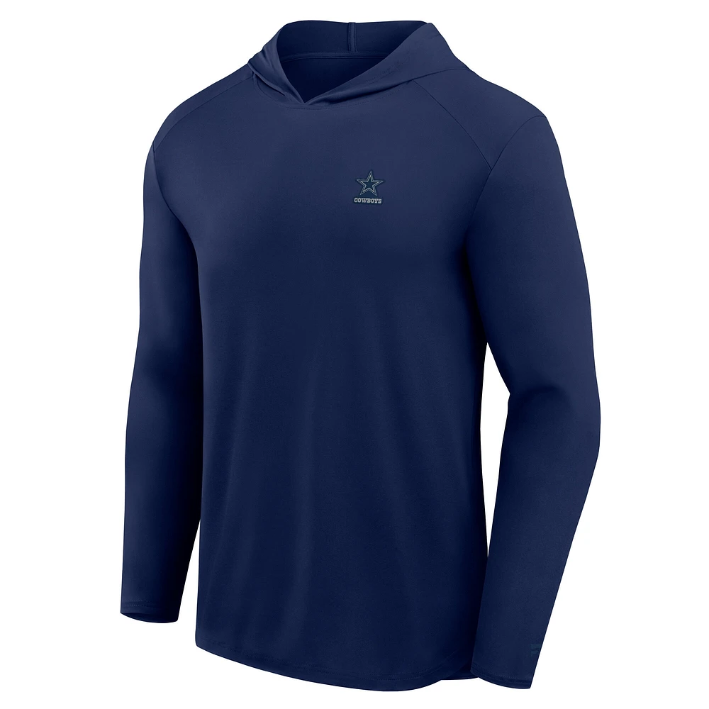 Men's Fanatics Gray Dallas Cowboys Front Office Power Mono Long Sleeve Hoodie T-Shirt