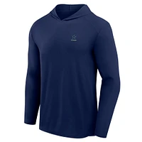 Men's Fanatics Gray Dallas Cowboys Front Office Power Mono Long Sleeve Hoodie T-Shirt