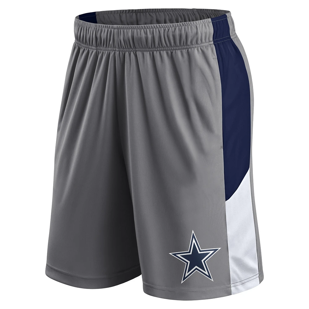 Short gris avec logo Fanatics des Cowboys de Dallas pour hommes