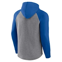 Men's Fanatics Heather Gray Dallas Cowboys Favorite Arch Raglan Pullover Hoodie