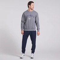 Men's Fanatics  Heather Gray Dallas Cowboys Loop Terry Pullover Sweatshirt