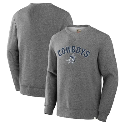 Sweat-shirt à capuche en tissu éponge boucle Fanatics Heather Grey pour homme des Cowboys de Dallas