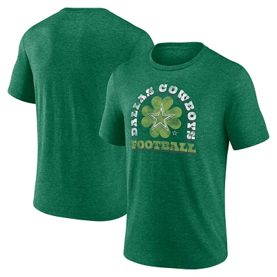 Men's Fanatics  Heather Green Dallas Cowboys St. Patrick's Day Celtic Tri-Blend T-Shirt