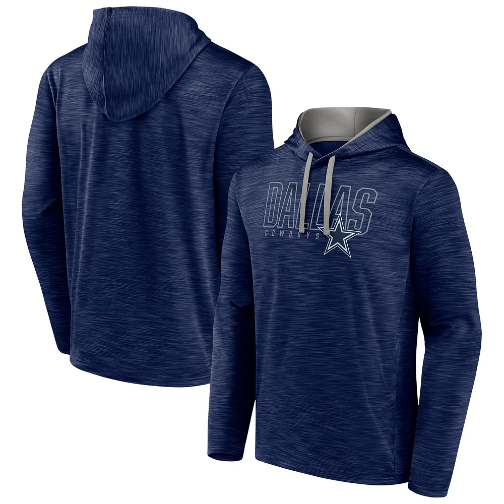 Sweat à capuche avec crochet et échelle pour hommes Fanatics Heather Navy Dallas Cowboys