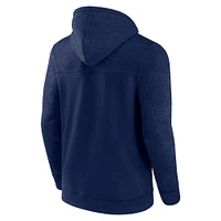 Men's Fanatics  Heather Navy Dallas Cowboys Offensive Lineup Hoodie Full-Zip