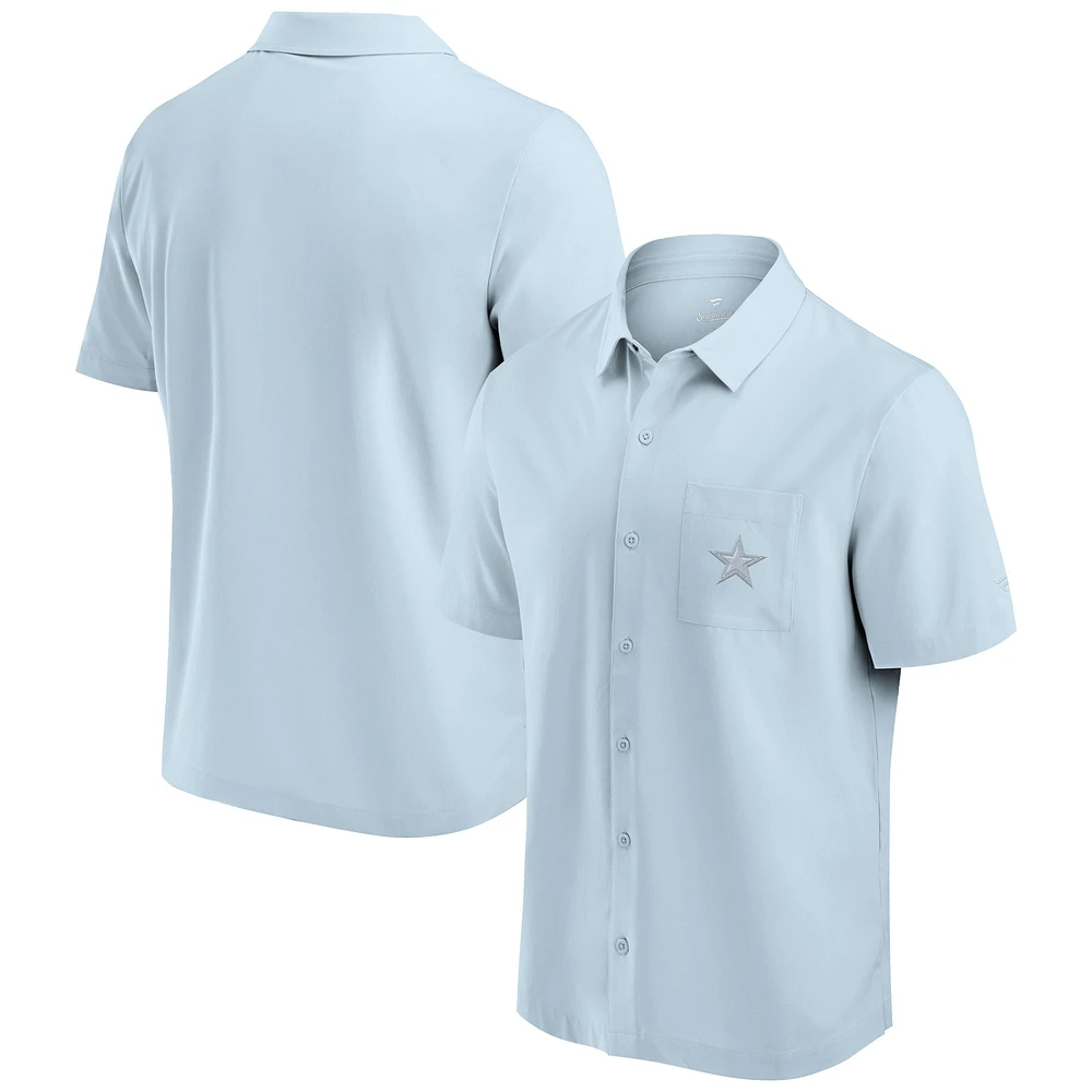 Chemise boutonnée bleu clair Dallas Cowboys Front Office Fanatics pour hommes