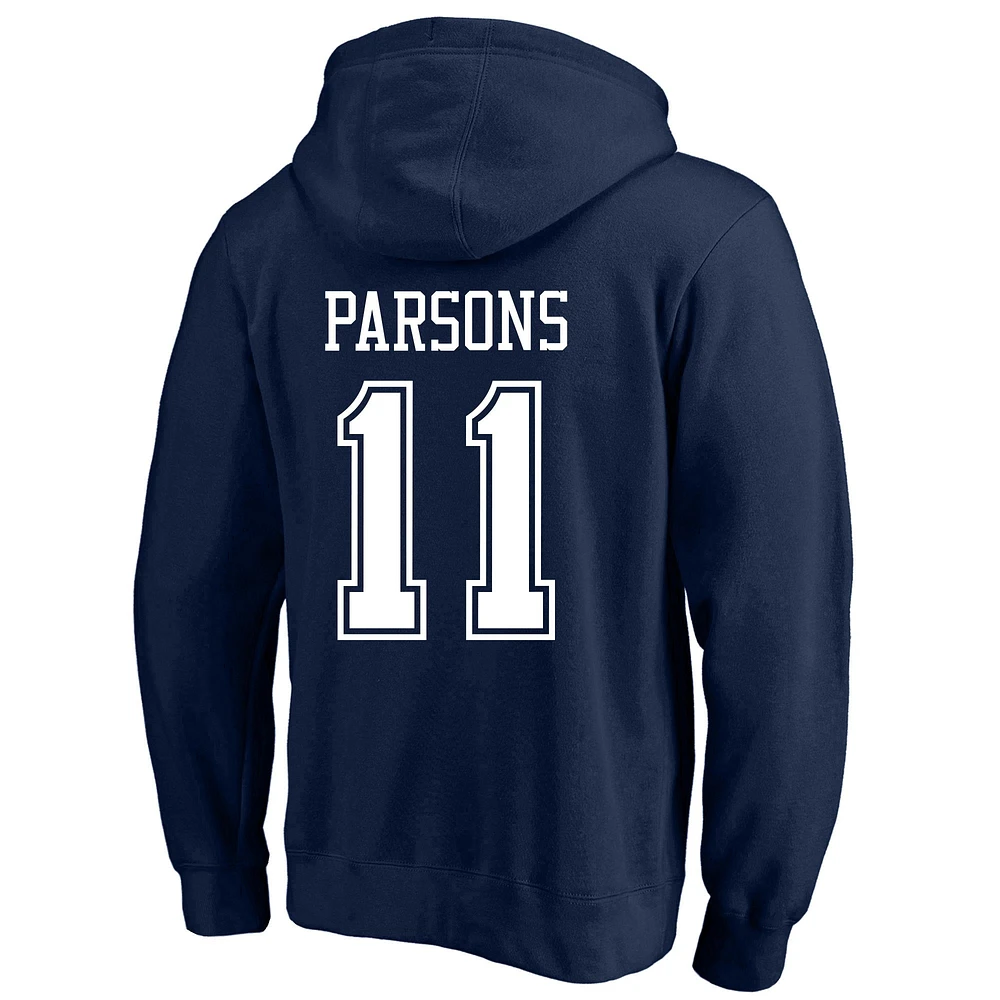 Fanatics pour hommes Micah Parsons bleu marine Dallas Cowboys Big & Tall Fleece Name Number Pull à capuche