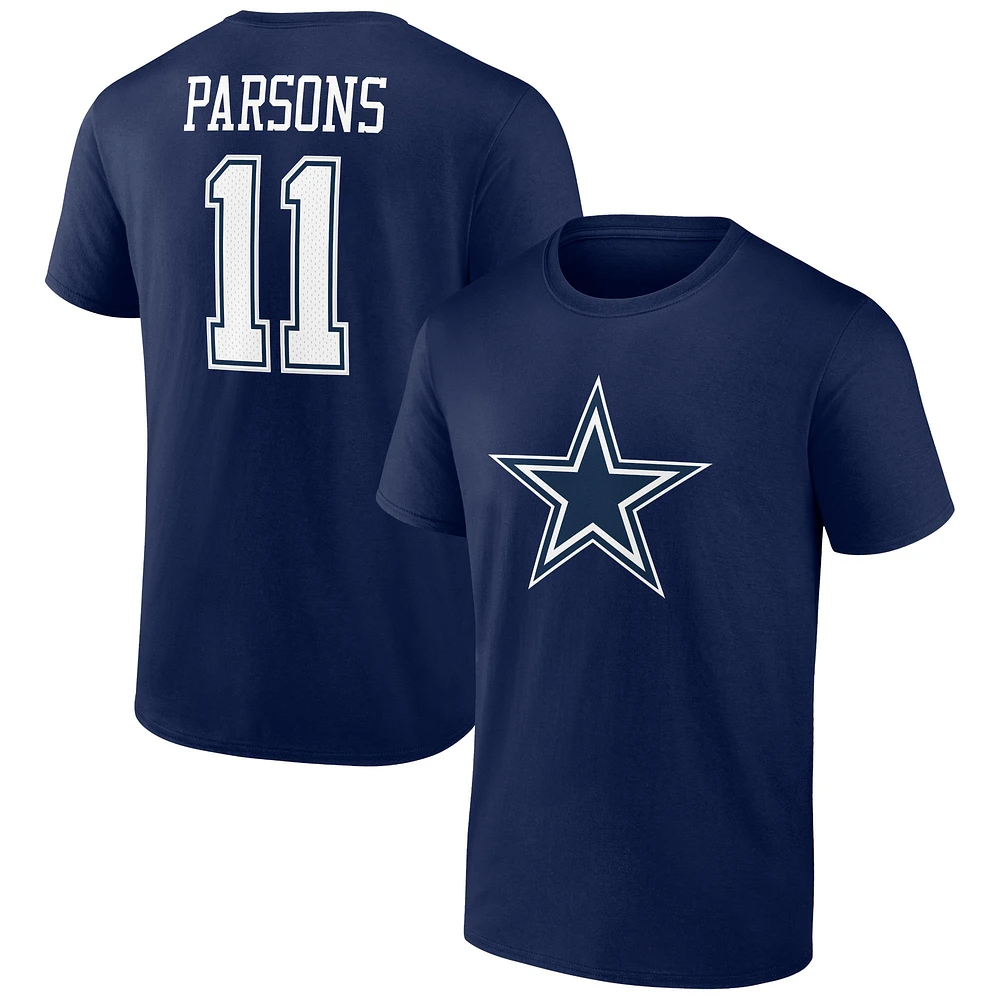 T-shirt avec nom et numéro d'icône de joueur des Dallas Cowboys Fanatics Micah Parsons pour hommes