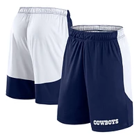 Short de lancement Fanatics bleu marine/blanc Dallas Cowboys Big & Tall pour hommes