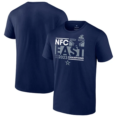 T-shirt Fanatics Navy Dallas Cowboys 2023 NFC East Division Champions Conquer pour hommes