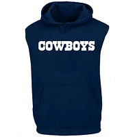 T-shirt sans manches à capuche Fanatics Navy Dallas Cowboys Big & Tall Muscle pour hommes