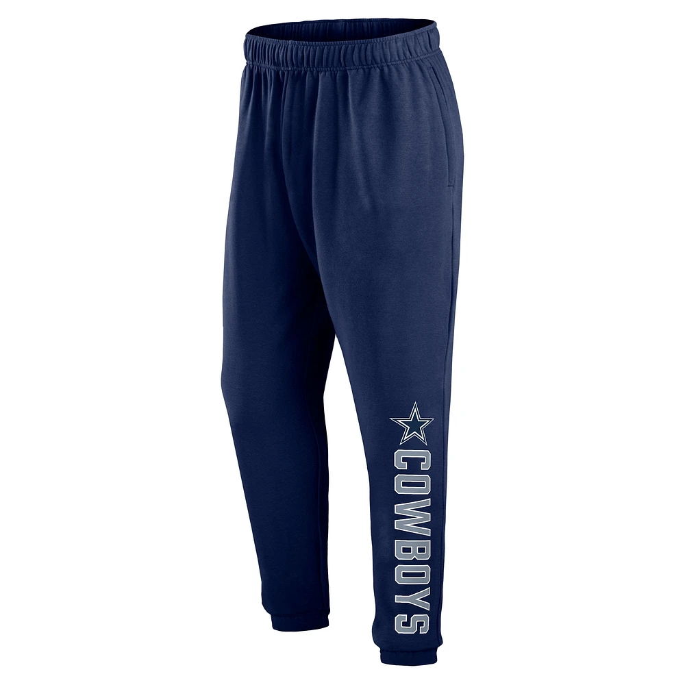 Men's Fanatics Navy Dallas Cowboys Chop Block Fleece Sweatpants