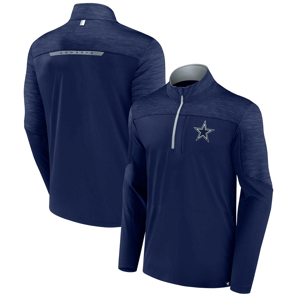 Men's Fanatics Navy Dallas Cowboys Defender Evo Quarter-Zip Jacket