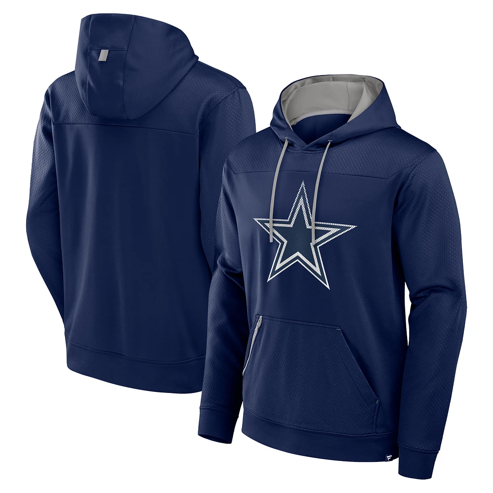 Sweat à capuche en polaire Dallas Cowboys Defender pour homme de la marque Fanatics Navy