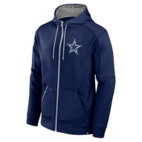 Men's Fanatics Navy Dallas Cowboys Defender Full-Zip Hoodie