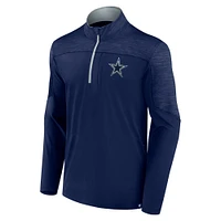 Haut à demi-zip Fanatics pour hommes, bleu marine, Dallas Cowboys Defender