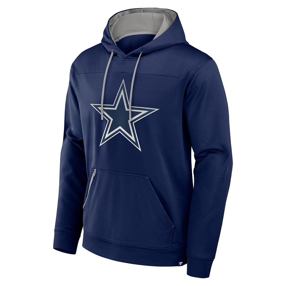 Men's Fanatics Navy Dallas Cowboys Defender Pullover Hoodie