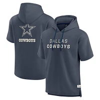 Men's Fanatics Navy Dallas Cowboys Elements Future Ground Lettering Short Sleeve Pullover Hoodie
