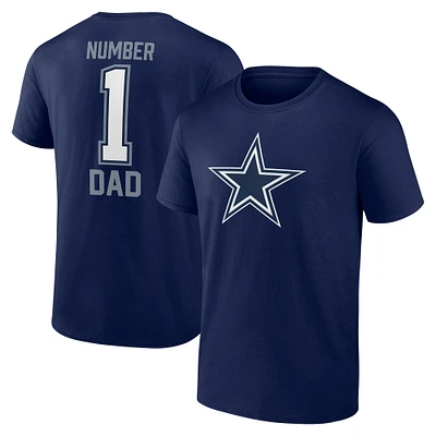 T-shirt Fanatics pour homme bleu marine Dallas Cowboys la fête des pères