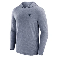 Men's Fanatics Navy Dallas Cowboys Front Office Power Mono Long Sleeve Hoodie T-Shirt