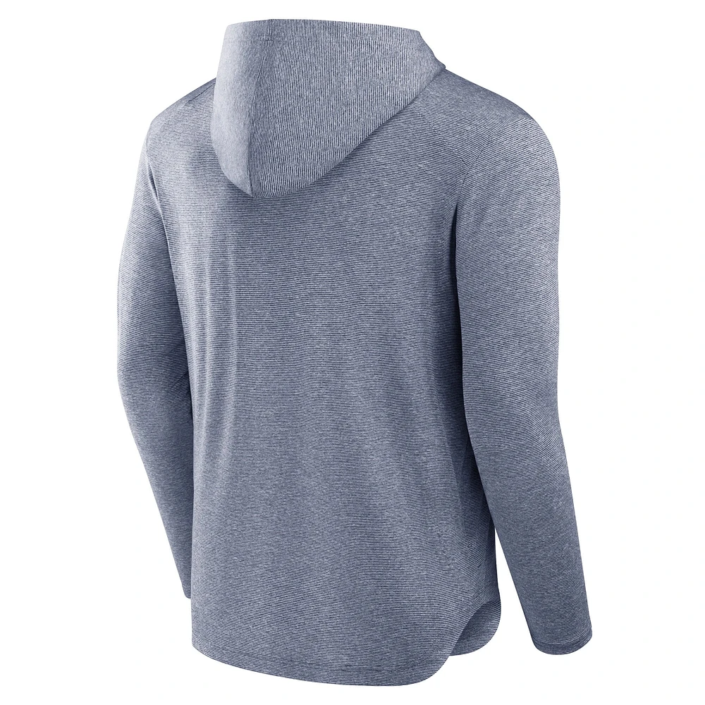 Men's Fanatics Navy Dallas Cowboys Front Office Power Mono Long Sleeve Hoodie T-Shirt