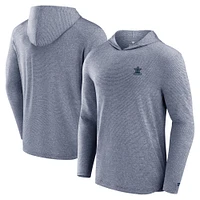 Men's Fanatics Navy Dallas Cowboys Front Office Power Mono Long Sleeve Hoodie T-Shirt