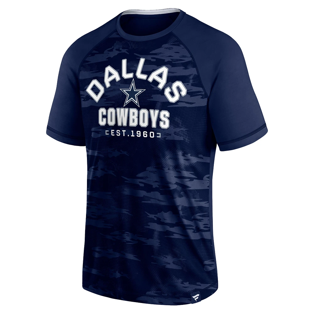 T-shirt raglan Fanatics Navy Dallas Cowboys Hail Mary Defender pour hommes