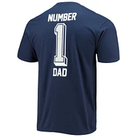 Men's Fanatics Navy Dallas Cowboys #1 Dad T-Shirt