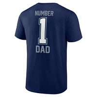 Men's Fanatics Navy Dallas Cowboys #1 Dad T-Shirt