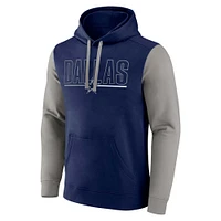 Sweat à capuche enfiler Fanatics pour homme, bleu marine, Dallas Cowboys Outline