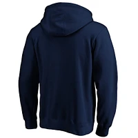 Men's Fanatics Navy Dallas Cowboys Primary Logo Fitted Pullover Hoodie