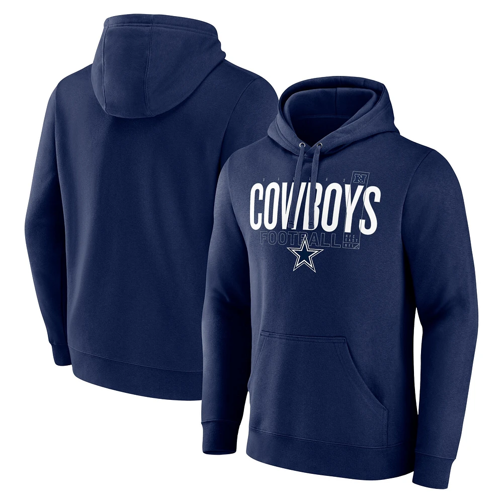 Sweat à capuche enfiler Pylon Outline pour homme de la marque Fanatics Navy Dallas Cowboys