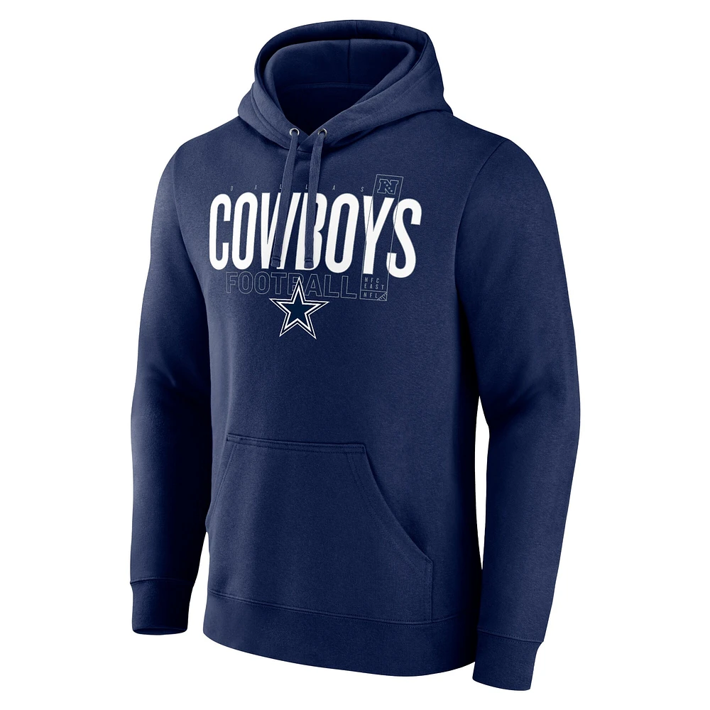 Sweat à capuche enfiler Pylon Outline pour homme de la marque Fanatics Navy Dallas Cowboys