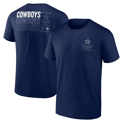 T-shirt Fanatics Navy Dallas Cowboys Repeat Stats pour hommes