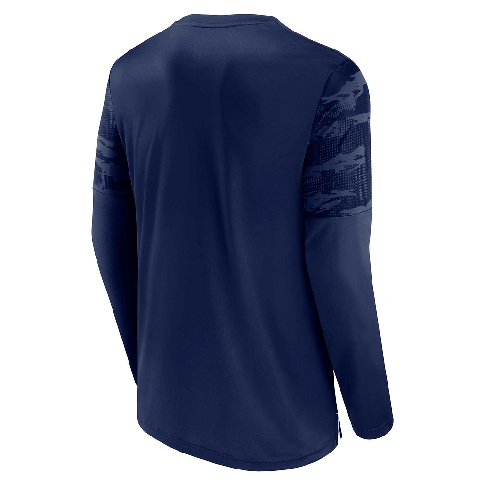 Fanatics pour hommes, bleu marine, Dallas Cowboys Square Off Defender - T-shirt à manches longues