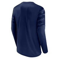 Fanatics pour hommes, bleu marine, Dallas Cowboys Square Off Defender - T-shirt à manches longues