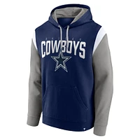 Men's Fanatics Navy Dallas Cowboys Trench Battle Pullover Hoodie